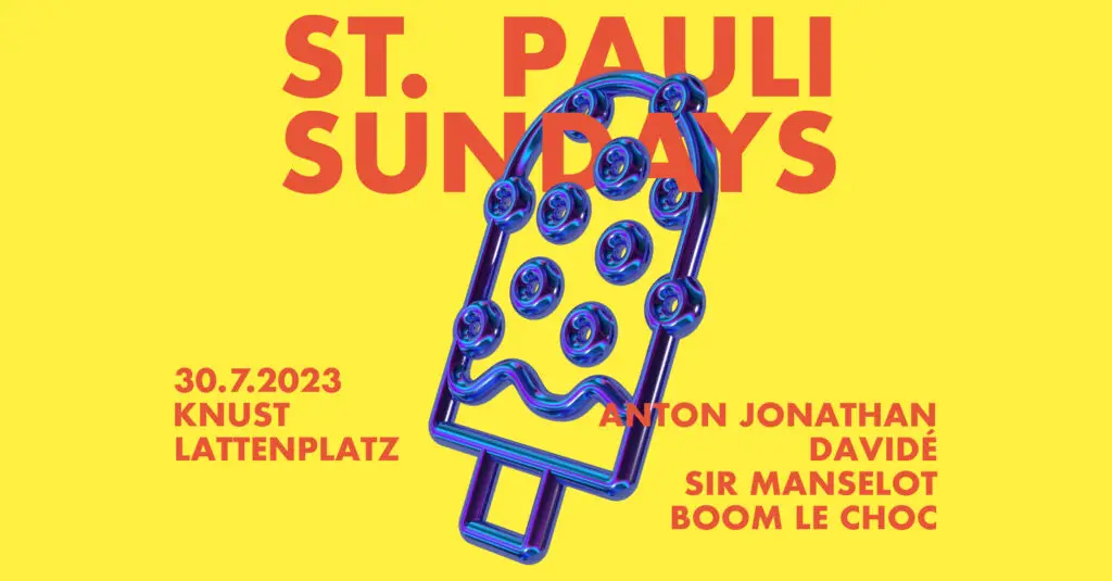Flyer fÃ¼r: Knust Lattenplatz - CANCELLED WEGEN GEWITTER / St. Pauli Sundays - Open Air Block Party August 2023
