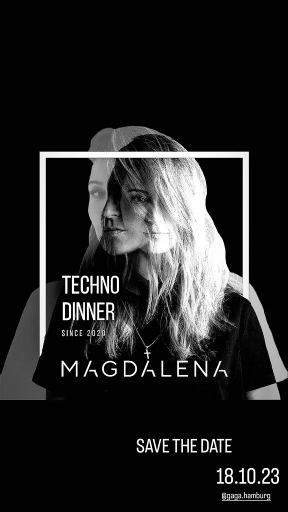 Flyer fÃ¼r: GAGA - Techno Dinner mit Magdalena