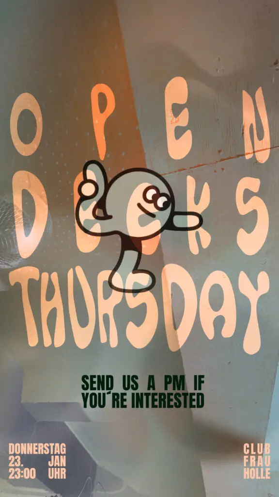 Flyer fÃ¼r: Frau Holle - OPEN DECKS THURSDAY w/ Frank Leder uvm. / Doors 23:00