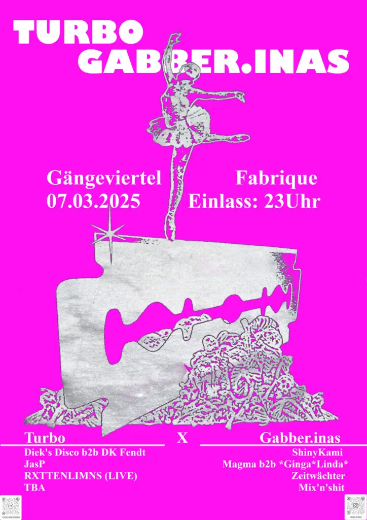 Flyer für: Gängeviertel - Turbo x Gabberinas Flyer für: Gängeviertel - Turbo x Gabberinas