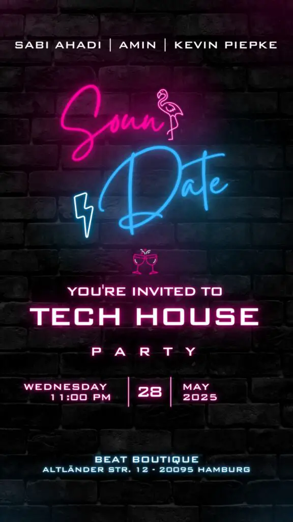 Flyer für: Beat Boutique - SounDate - You´re invited to Tech House Party Flyer für: Beat Boutique - SounDate - You´re invited to Tech House Party