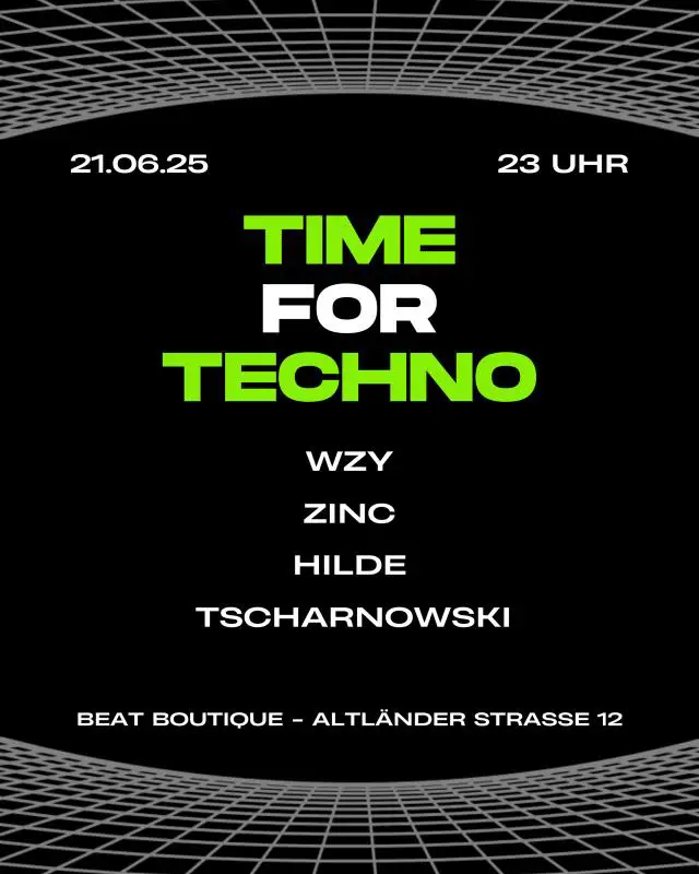 Flyer für: Beat Boutique - TIME FOR TECHNO Flyer für: Beat Boutique - TIME FOR TECHNO