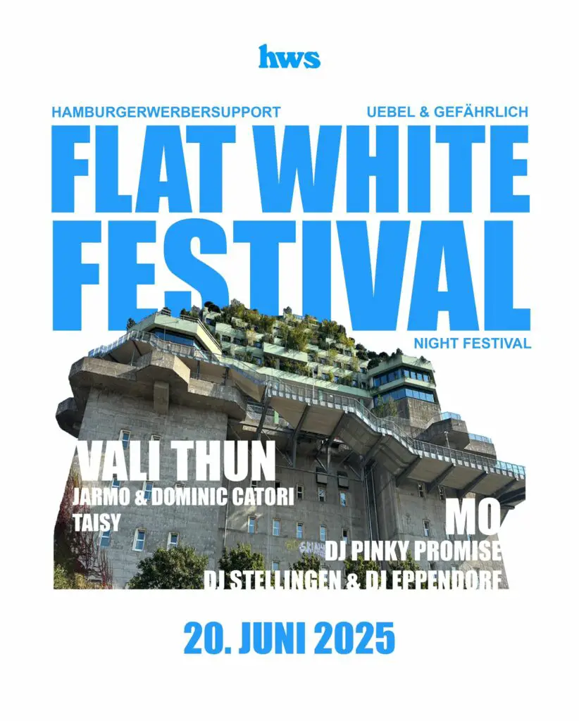 Flyer für: Uebel und Gefährlich - Flat White Festival - Hamburgwerbersupport Party Flyer für: Uebel und Gefährlich - Flat White Festival - Hamburgwerbersupport Party