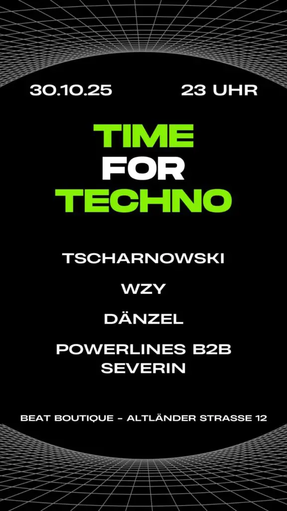 Flyer fÃ¼r: Beat Boutique - TIME FOR TECHNO