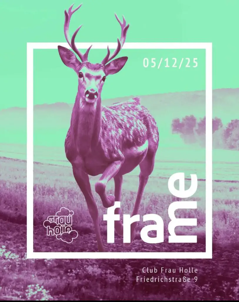 Flyer für: Frau Holle - FRAME w/ Randali, Justice, On.The.Watch, Chino, Anvious, Dominic Catori, Alexej, Pamadii Flyer für: Frau Holle - FRAME w/ Randali, Justice, On.The.Watch, Chino, Anvious, Dominic Catori, Alexej, Pamadii