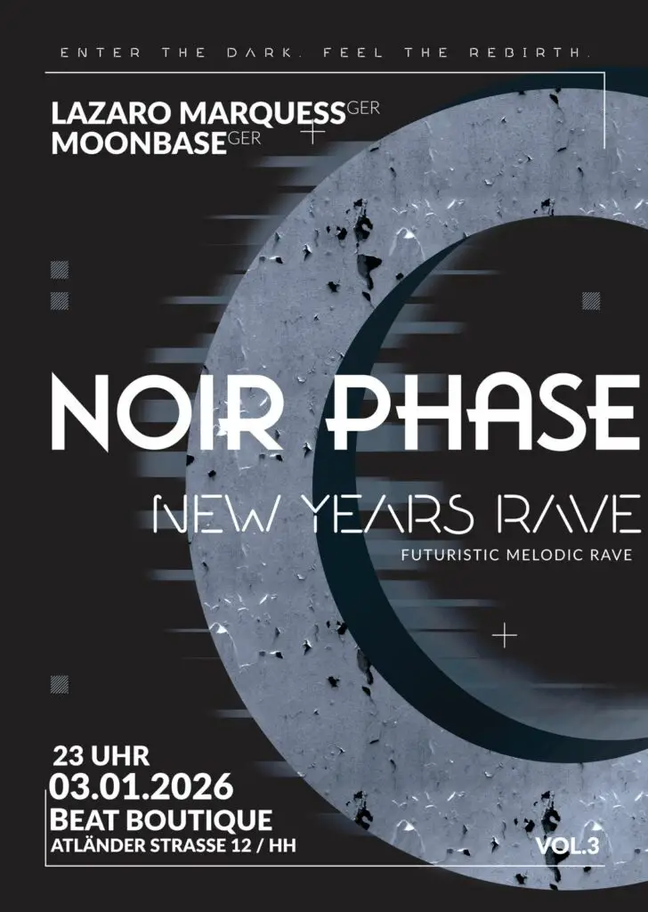 Flyer fÃ¼r: Beat Boutique - NOIR PHASE - New Vears Rave