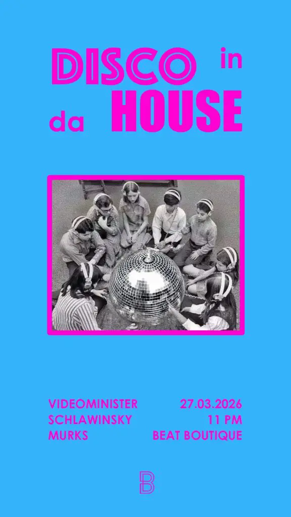 Flyer für: Beat Boutique - DISCO IN DA HOUSE Flyer für: Beat Boutique - DISCO IN DA HOUSE