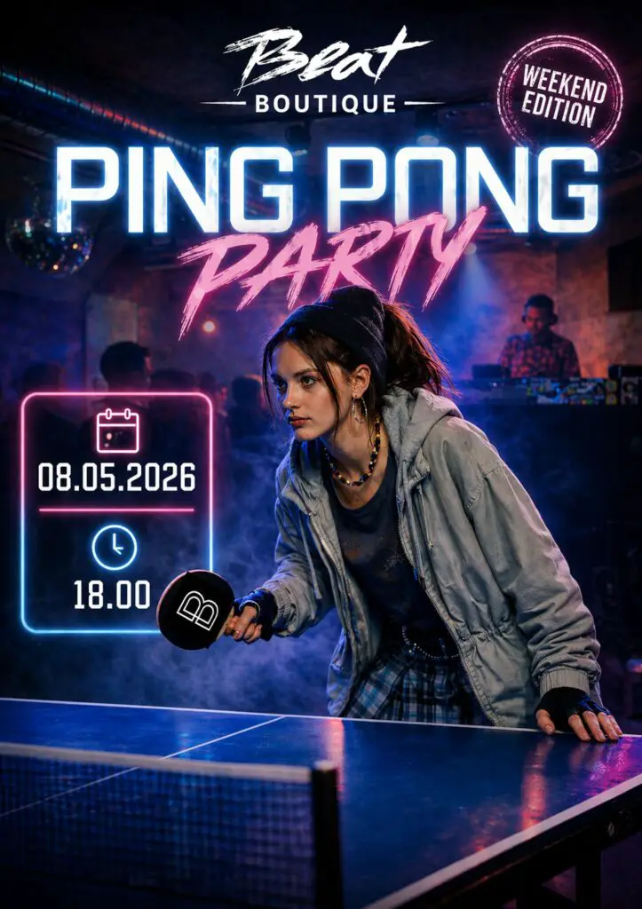 Flyer fÃ¼r: Beat Boutique - PING PONG PARTY - Weekend Edition