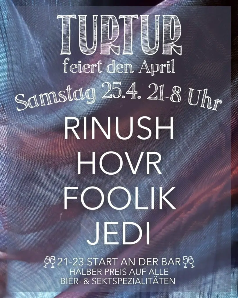 Flyer für: Turtur - TURTUR FEIERT DEN APRIL // 21-08 Flyer für: Turtur - TURTUR FEIERT DEN APRIL // 21-08
