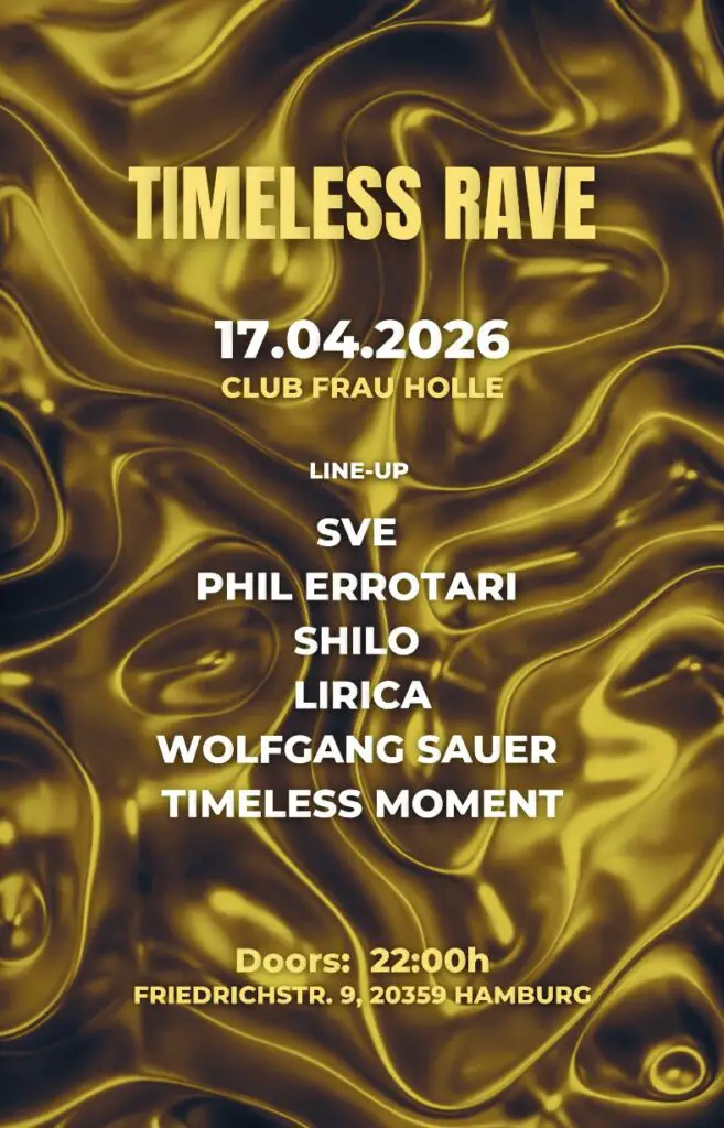Flyer für: Frau Holle - TIMELES RAVE w/ SVE, PHIL ERROTARI, SHILO, LIRICA, WOLFGANG SAUER, TIMELESS MOMENTS Flyer für: Frau Holle - TIMELES RAVE w/ SVE, PHIL ERROTARI, SHILO, LIRICA, WOLFGANG SAUER, TIMELESS MOMENTS