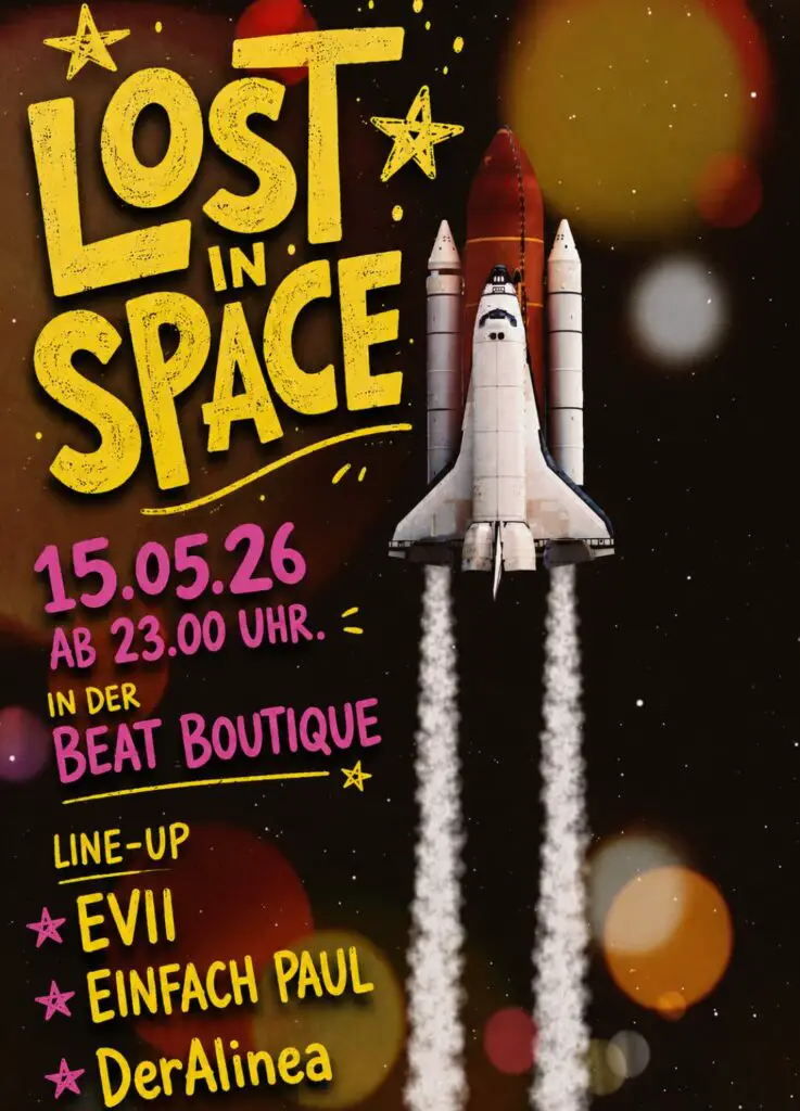 Flyer für: Beat Boutique - LOST IN SPACE Flyer für: Beat Boutique - LOST IN SPACE