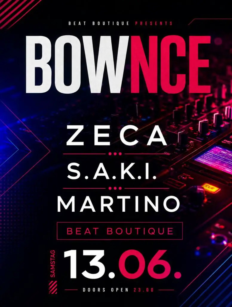 Flyer für: Beat Boutique - Minimal Space: Bownce Flyer für: Beat Boutique - Minimal Space: Bownce