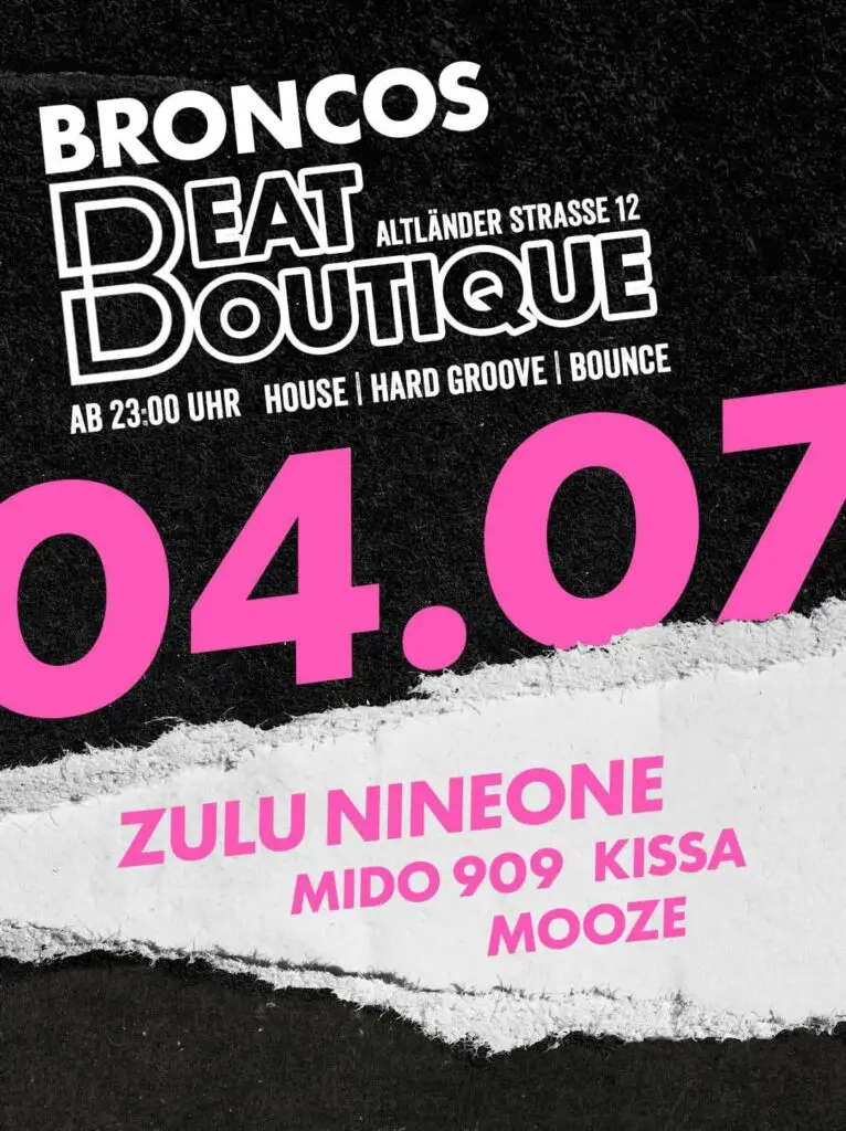 Flyer für: Beat Boutique - Broncos Beat Boutique II Flyer für: Beat Boutique - Broncos Beat Boutique II